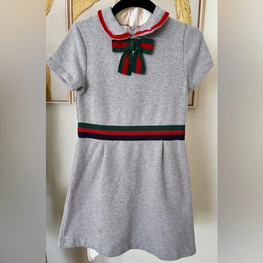 Gucci Girls Gray Dress Size 8 Authentic - Picture 1 of 7